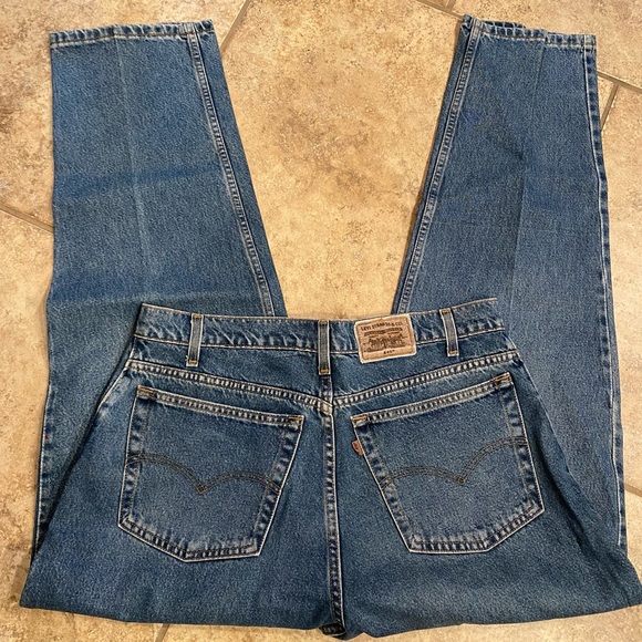 VTG 90s Levis Loose Fit 38x31 Mens Jeans 545 Made in USA Cotton Brown Tab - Picture 1 of 6